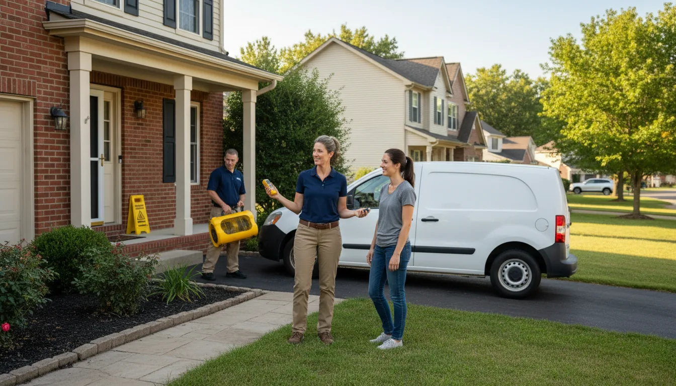 Residential water damage restoration in Steger, IL